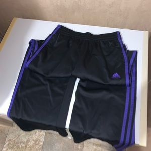 Adidas three straight purple casual sweatpants